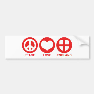 Autocollant De Voiture Peace Love Angleterre