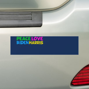 Autocollant De Voiture Peace Love Biden Harris Cute 2024 Election