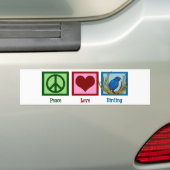 Autocollant De Voiture Peace Love Birding (En voiture)