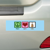 Autocollant De Voiture Peace Love Cello (En voiture)