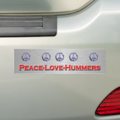 Autocollant De Voiture Peace-Love_Hummers (En voiture)
