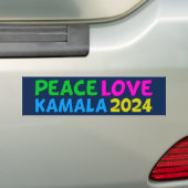 Autocollant De Voiture Peace Love Kamala Harris Cute Élection 2024 (En voiture)