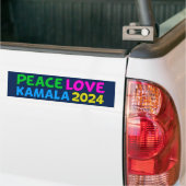 Autocollant De Voiture Peace Love Kamala Harris Cute Élection 2024 (Sur camion)