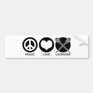 Autocollant De Voiture Peace Love Lacrosse