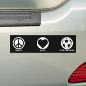 Autocollant De Voiture Peace/Love/Soccer Mom (En voiture)
