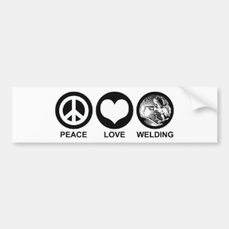 Autocollant De Voiture Peace Love Welding