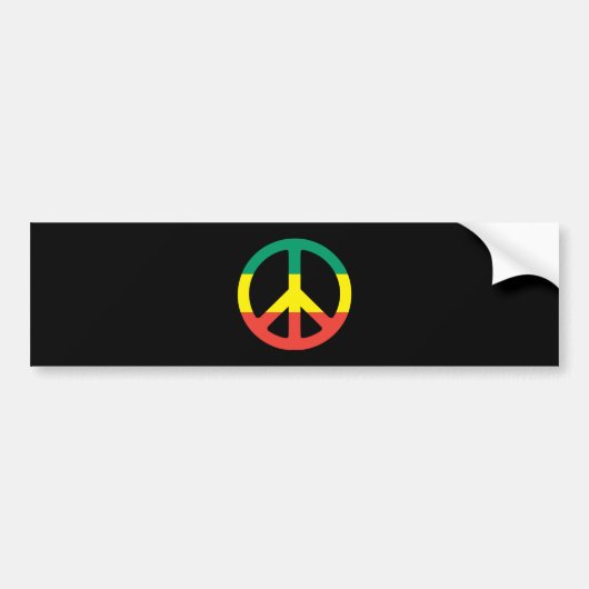 Autocollant De Voiture peace rasta (Devant)