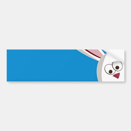 Autocollant De Voiture Peeking Bunny (Devant)