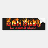 "PEINE DE MORT POUR L'ABUS ANIMAL" en FLAMMES