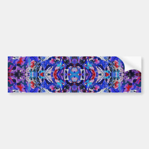 Autocollant De Voiture Peinture abstraite bleue mignonne