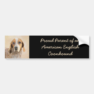 Autocollant De Voiture Peinture américaine anglaise sur pilon - Chien Art