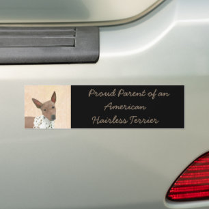 Autocollant De Voiture Peinture américaine sans poil Terrier - Chien Art