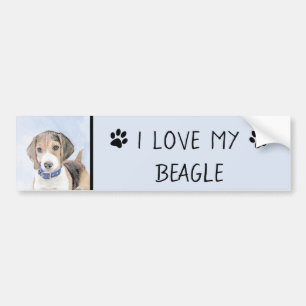 Autocollant De Voiture Peinture beagle - Cute Original Chien Art