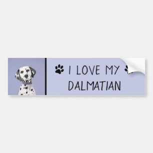 Autocollant De Voiture Peinture Dalmatienne - Cute Original Chien Art