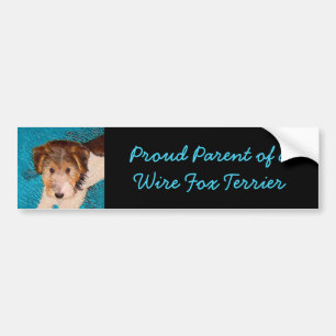 Autocollant De Voiture Peinture de chiot Terrier Fox - Art de chien origi