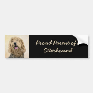 Autocollant De Voiture Peinture d'Otterhound - Joli art original de chien