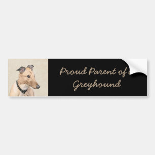 Autocollant De Voiture Peinture Greyhound - Cute Original Chien Art