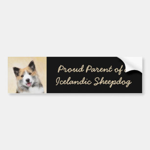 Autocollant De Voiture Peinture islandaise pour chien de mer - Art origin