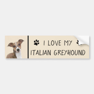 Autocollant De Voiture Peinture italienne Greyhound - Cute Original Chien