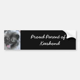 Autocollant De Voiture Peinture Keeshond Bailey - Cute Original Chien Art