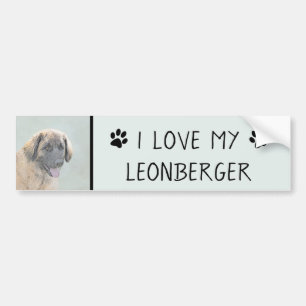 Autocollant De Voiture Peinture Leonberger - Joli art original chien