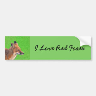 Autocollant De Voiture Peinture Red Fox - Art original de la faune
