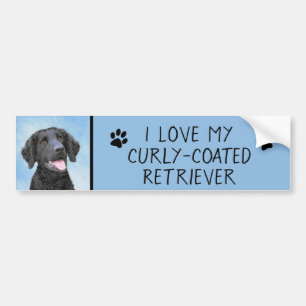 Autocollant De Voiture Peinture Retriever recouverte de boue - Art Chien 