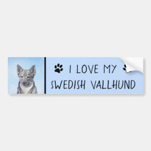 Autocollant De Voiture Peinture Suédoise Vallhund - Cute Original Chien A