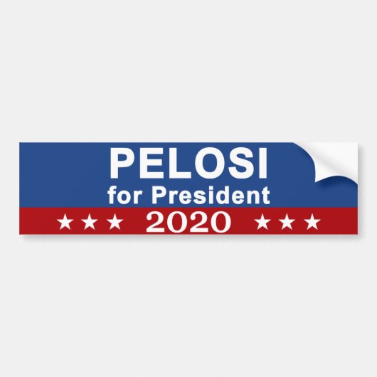 Autocollant De Voiture Pelosi pour le président 2020 (Devant)