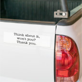 Autocollant De Voiture Pensez cela, pas vous ? adhésif pour pare-chocs (Sur camion)