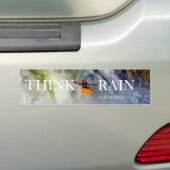 AUTOCOLLANT DE VOITURE PENSEZ LA PLUIE (En voiture)