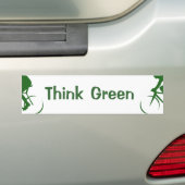 Autocollant De Voiture Pensez le vert (En voiture)