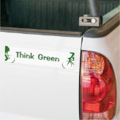 Autocollant De Voiture Pensez le vert (Sur camion)