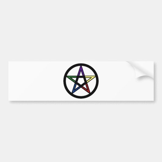 Autocollant De Voiture Pentacle élémentaire (Devant)