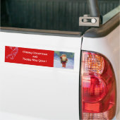 AUTOCOLLANT DE VOITURE PÈRE NOËL DES GNOMES (Sur camion)