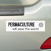 Autocollant De Voiture Permaculture, sauvera le monde (En voiture)