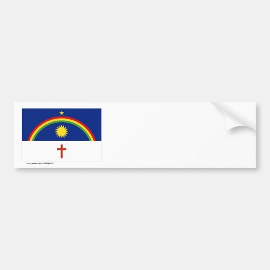 Autocollant De Voiture Pernambuco, drapeau du Brésil (Devant)