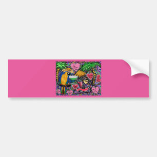 Autocollant De Voiture Perroquet de fête de la Saint-Valentin