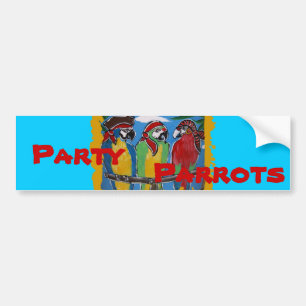 Autocollant De Voiture Perroquets de Fête