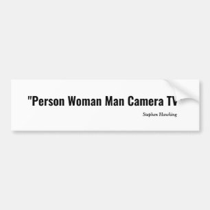 AUTOCOLLANT DE VOITURE PERSON WOMAN MAN CAMERA TV BUMPER STICKER