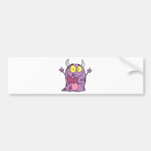 Autocollant De Voiture Personnage de dessin animé heureux de monstre