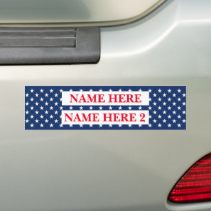 Autocollant De Voiture Personnaliser le nom de l'élection 