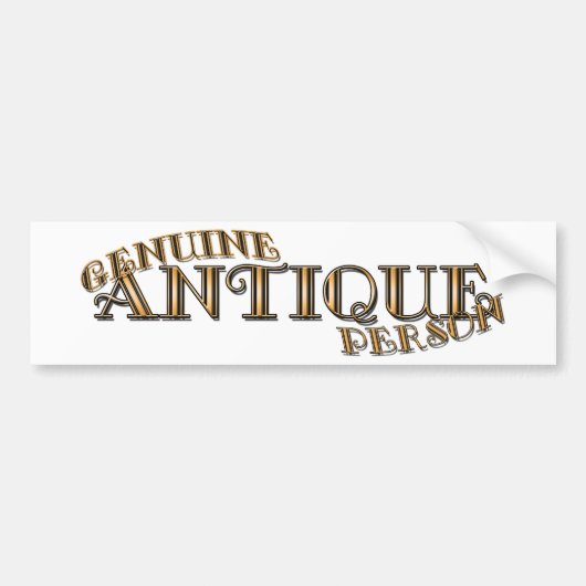 Autocollant De Voiture Personne antique véritable (Devant)