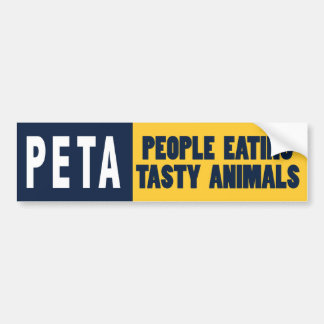 Autocollant De Voiture Personnes de PETA mangeant des animaux