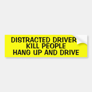 AUTOCOLLANT DE VOITURE PERSONNES DISTRAITES DE MISE À MORT DE CONDUCTEUR