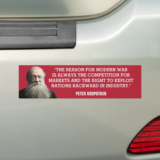 Autocollant De Voiture Peter Kropotkin War (En voiture)