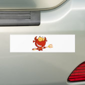 Autocollant De Voiture Petit diable de bande dessinée avec la fourche (En voiture)