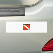 AUTOCOLLANT DE VOITURE PETIT DRAPEAU DE PLONGÉE (En voiture)