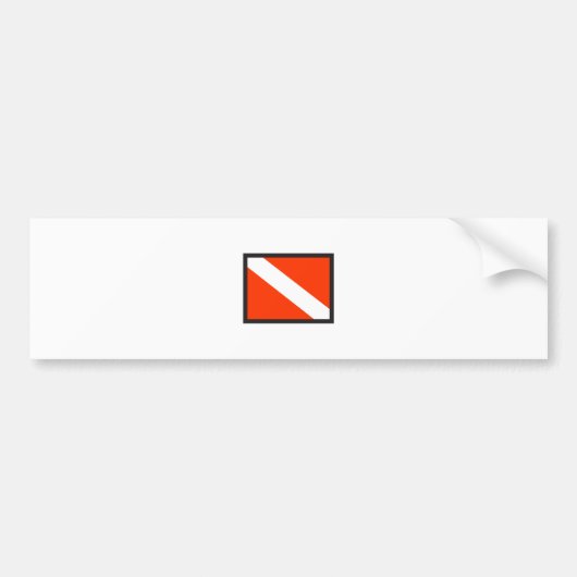 AUTOCOLLANT DE VOITURE PETIT DRAPEAU DE PLONGÉE (Devant)