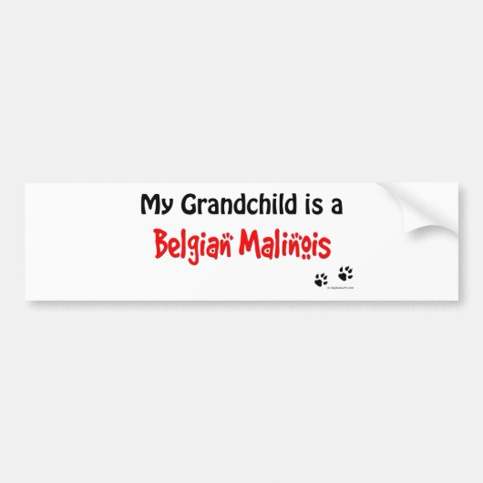 Autocollant De Voiture Petit-enfant de Malinois de Belge (Devant)